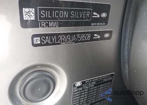 2018 Land Rover Range Rover Velar P380 Se R-Dynamic z USA, uszkodzony, nr VIN SALYL2RV9JA758508